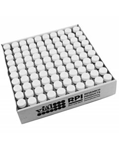RPI Low Background Glass Scintillation Vials, 20ml Capacity, 22mm Cap Size, Urea Caps Attached, Polyseal Cone Liners, 500 Per Case
