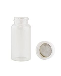 RPI Low Background Glass Scintillation Vials, 20ml Capacity, 22mm Foil Lined Plastic Unattached Screw Caps, 500 Per Case