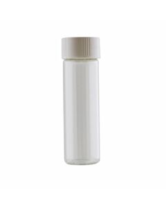 RPI Low Background Borosilicate Glass Vials, 8ml Capacity, Poly Lined Plastic Screw Caps, White, 1000 Per Case