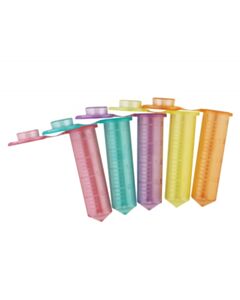 RPI Superclear Microcentrifuge Tubes, 2000µl Capacity, Rnase And Dnase Free, Rainbow Colors, 500 Per Case