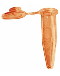 RPI Micro-Centrifuge Tubes, 0.5ml Capacity, Graduated, Orange, 1000 Per Case