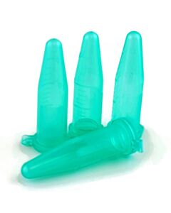 RPI Micro-Centrifuge Tubes, 1.5ml Capacity, Graduated 100µl, Non-Stick, Green, 500 Per Case