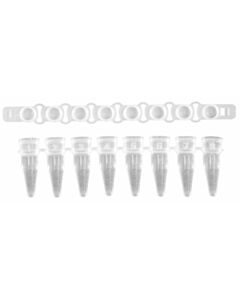 RPI Ultraflux Low Profile Pcr Tubes, White Tube With Clear Cap, 125 Strips Of 8 Tubes Per Case