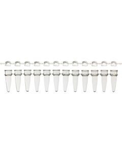 RPI Ultraflux 12 Strip Tubes With Unattached Cap Strip, Natural, 0.2ml Capacity, 80 Strips Per Case