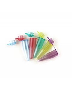 RPI Ultraflux Pcr Tubes, Individual Tubes, Dome Caps, 0.2ml Capacity, Assorted Colors, 1000 Per Case