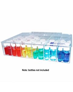RPI Acrylic Compartment Box, 24 Compartments, 12 7/8 X 8 5/8 X 2 3/4 Inches