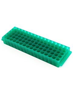 RPI Micro-Tube Rack, 80 Tube Capacity, Standard Green Color, 5 Per Case