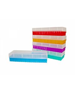 RPI Micro-Tube Rack Container With Hinged Lid, Assorted Colors, 5 Per Case