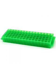 RPI Micro-Tube Rack, 80 Tube Capacity, Fluorescent Green Color, 5 Per Case