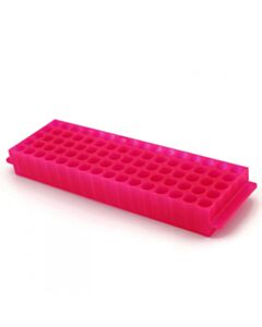 RPI Micro-Tube Rack, 80 Tube Capacity, Fluorescent Pink Color, 5 Per Case