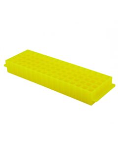 RPI Micro-Tube Rack, 80 Tube Capacity, Fluorescent Yellow Color, 5 Per Case