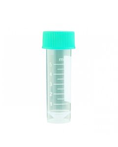 RPI Cryogenic Storage Vial, 5ml, Sterile, Green Caps, 50 Per Bag, 2 Bags Per Case