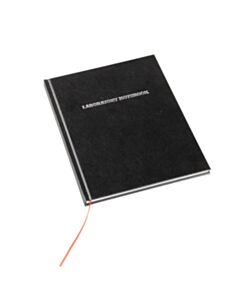 RPI Laboratory Notebook, Lined Pages, Black Cover, 100 Page Book