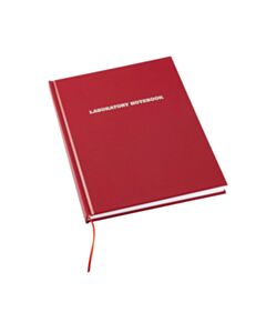 RPI Laboratory Notebook, Lined Pages, Red Cover, 200 Page Book