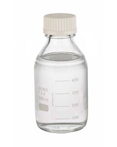 RPI Lab 45s Graduated Bottle, Glass, 87 X 186mm, 500ml Capacity, 12 Per Case