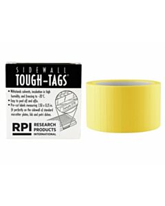 RPI Sidewall Tough Tages For Laser, Yellow, Fits Micro Well Plates, 0.25 X 1.5, 3120 Per Package