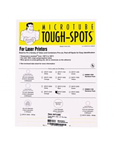 RPI Tough-Spots For Laser Printers, 1/2 Inch Diameter, Red, 3,840 Per Package