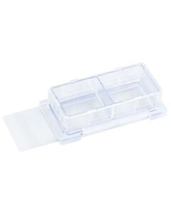 RPI CELL CULTURE SLIDE, 2 WELLS, PS FRAME, GLASS SLIDE, PP HOLDER, 1.2~2.5ML, STERILE, 6 /PACK