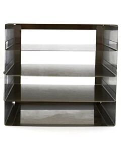 RPI Freezer Rack For 100 Place Slides, Stainless Steel, 1 X 4 Array, Dimensions (Inches) 8 1/2 X 7 5/8 X 6 5/8h