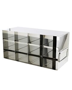 RPI Upright Freezer Rack For Plastic 2 Inch Boxes, 4 X 3 Array, 5 7/8 X 14 3/4 X 7 Inches