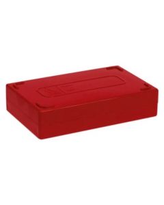 RPI Microscope Slide Box, 25 Slide Capacity, Red