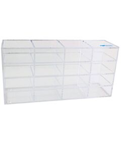 RPI Acrylic Organizer To Hold PCR Tube Racks For 0.2 mL Micro-Tubes, 4 X 4 Array