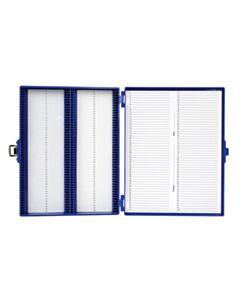 RPI Microscope Slide Box, 100 Slide Capacity, White, Foam Lining, 208 X 175 X 34 mm