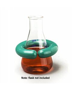 RPI C Shaped Lead Ring Flask Weight, Vinyl Coated, Open, 2.0 Inch Inner Diameter For 250-1000ml Flasks, 1 Pound