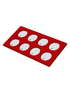 RPI Secure-Seal Hybridization Chambers, MuLtiple Array, 8 Chambers, 9mm Inner Dimensions, 25 X 50mm Outside Dimensions, 20uL Volume, 20 Per Package