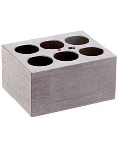 RPI Aluminum Block, Holds 6 X 50 mL Tubes