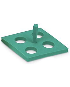 RPI Floating Foam Tube Rack, Green, Holds 4 50ml Tubes, 5 Per Package