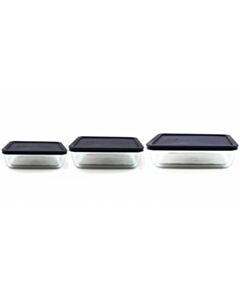 RPI Glass Staining Dish With Lid, Combo Pack (Small, Medium And Large), 3 Per Package