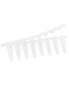 RPI Ultraflux Ez Hinge Pcr Tube Strips, Clear Tube With Clear Cap, 125 Strips Of 8 Per Package