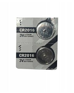 RPI Button Cell Battery, Type Cr2016, 3 Volt, 2 Per Package