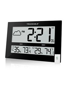 RPI Traceable Giant-Digits Radio Controlled Clock With Temperature Sensor
