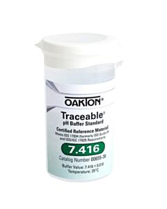 RPI Traceable Ph Buffer Standards, 7.416 Ph Value, 6 Single Use 100ml Containers