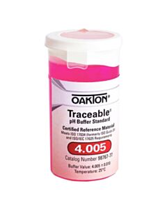 RPI Traceable Ph Buffer Standards, 4.005 Ph Value, 6 Single Use 100ml Containers