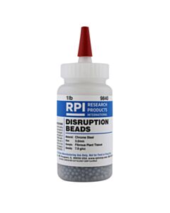 RPI Disruption Beads For Fibrous Plant Tissue, 3.2mm Bead Size, Chrome Steel Beads, 7.9 G/Cc Density, 454 Grams