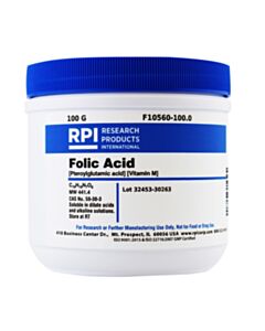 RPI Folic Acid [Pteroylglutamic Acid] [Vitamin M], 100 Grams