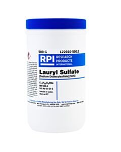 RPI Sds [Sodium DodecylsuLfate] [Lauryl SuLfate], Powder, 500 Grams