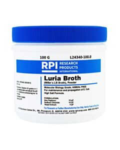 RPI Luria Broth (Miller’s LB Broth) Animal Free, Powder, 100 G