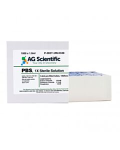 AG Scientific PBS 1x Solution, 1.0 mL Pre-Filled Tubes, 100 Count