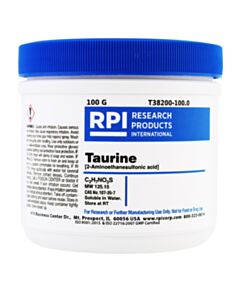 RPI Taurine [2-AminoethanesuLfonic Acid], 100 Grams