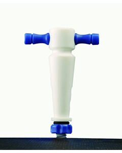 Kemtech Stopcock Plug Dbl Obl Ptfe 4mm