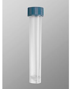 Corning Axygen 10mL Self Standing Screw Cap Transport Tube with Blue Cap, Clear, 500/CS