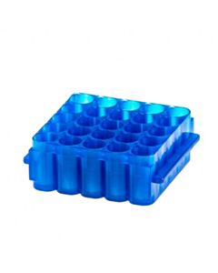 Simport Tube Rack, 25 -Compartment, Polypropylene, Blue