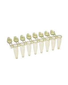 Simport PCR 0.2mL St/8 Flat Cap Att. Yellow, 125/PK