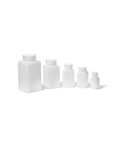 United Scientific™ UniStore™ Wide Mouth Square Bottles, HDPE, 175 mL