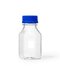 United Scientific Media Storage Bottle, Square, Pc W/ Pp Cap, 250ml