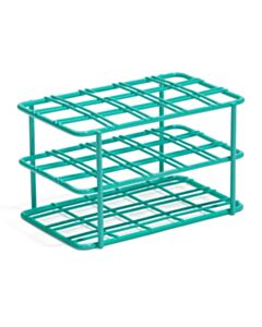 United Scientific Coated Wire Rack, 15 mL Centrifuge Tubes, 15 Place, Teal